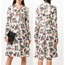 Fashion Long Sleeve Floral Print Dress